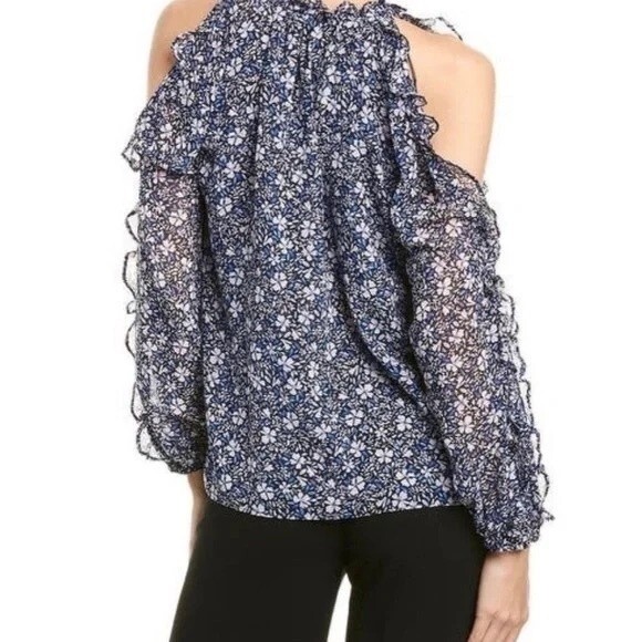 Nordstrom's brand 1.State Chateau Floral Cold-Shoulder Ruffle Sleeves Blouse 3X - Picture 2 of 12